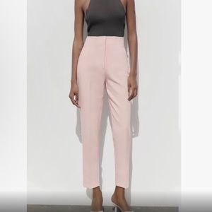 New Zara High Waisted Straight Leg Slacks